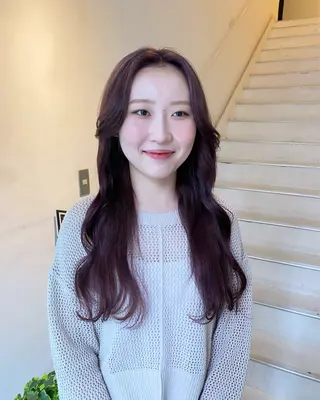 ロング カラー アオイ🩵暖色 /まろやかカラーのヘアスタイル