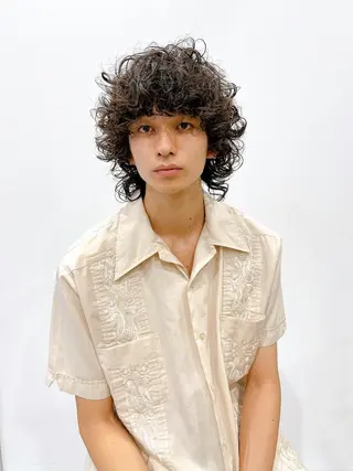 ショート パーマ メンズ メンズパーマ タカキリョウのヘアスタイル