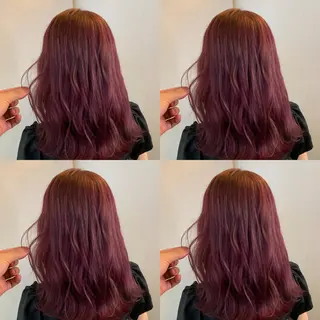 セミロング カラー 似合わせ/ブリーチ カラー.岡田友仁のヘアスタイル