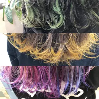 セミロング カラー ヘアアレンジ 遠藤 拓馬のヘアスタイル