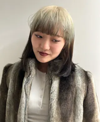 ミディアム カラー ケアパーマ/ケアブリ ーチdaisukeのヘアスタイル