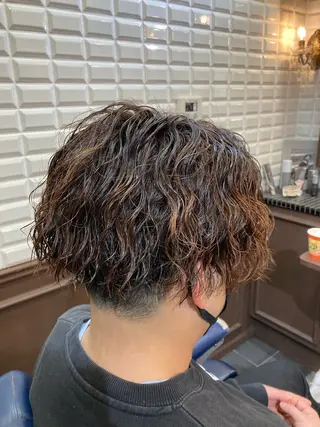 ショート パーマ メンズ ルピナス中田店長 山口大地のヘアスタイル