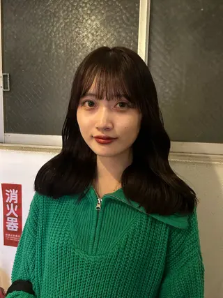 セミロング カラー 愛結 暖色カラー🎀🩰のヘアスタイル