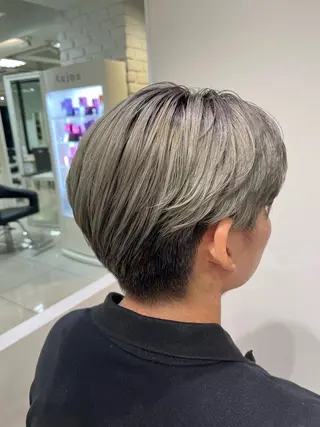 ショート カラー メンズ 【センターパート/ マッシュ】ryokaのヘアスタイル