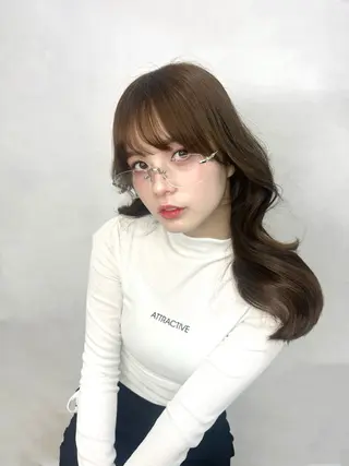 ロング カラー メンズセンターパート 🇰🇷wakanaのヘアスタイル