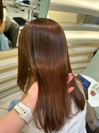 ロング パーマ ヘアアレンジ タイトボブ個性派カラ ーAKANEのヘアスタイル