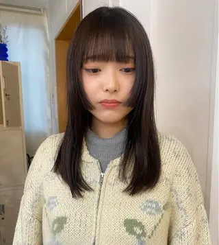 ミディアム カラー Koharu🍓/ 透明感/ツヤ髪のヘアスタイル