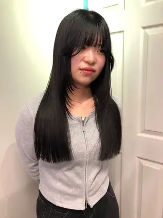 ロング ボブ× フェイスレイヤー🩰のヘアスタイル