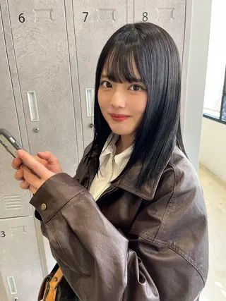 ミディアム 福島 果音のヘアスタイル