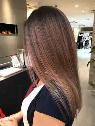 セミロング カラー Hair mission【ヘアーミッション】心斎橋所属・エクステ／レイヤー 落合/心斎橋のヘアスタイル