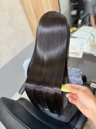 ロング パーマ ioeわかめようじ/ 縮毛矯正/髪質改善のヘアスタイル