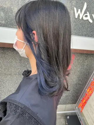 ミディアム カラー 韓国/インナーカラー 🍑YUI🍑のヘアスタイル