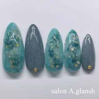 ネイル salon A.glansh所属・肌質改善salon♪ 効果がわかる♪南森町のネイルデザイン
