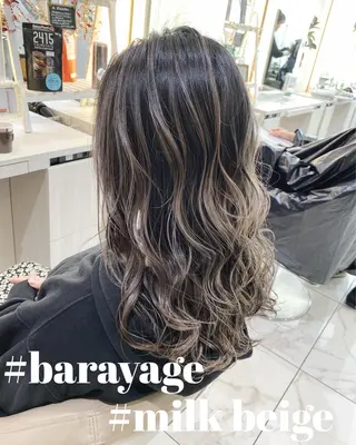 セミロング カラー 山崎俊輔/髪質改善 /バレイヤージュのヘアスタイル