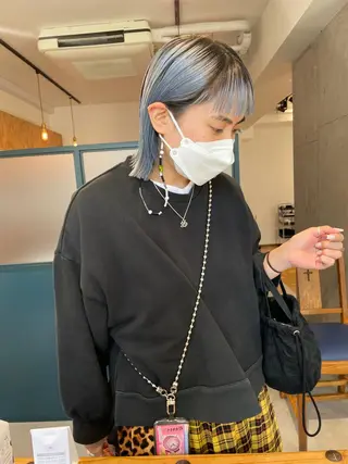 ミディアム カラー パーマ ヘアアレンジ ネイル マツエク・マツパ Miku /ブリーチ/ボブのヘアスタイル