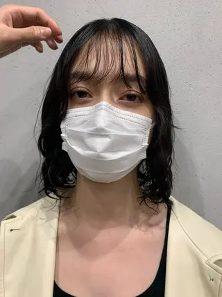 ミディアム パーマ ボブパーマコテ巻き風 パーマNo1深江秀平のヘアスタイル