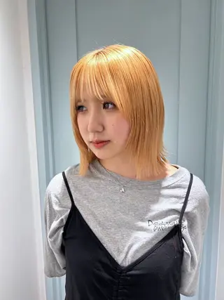 ミディアム カラー 🦖ミニボブ/ボブ /MOEKA🦕のヘアスタイル