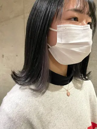 ミディアム カラー ハイライトが 得意なニキです😊のヘアスタイル