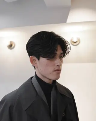 パーマ メンズ 心櫻/メンズパーマ/ ニュアンス/フェザーのヘアスタイル