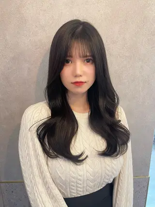 セミロング カラー 韓国ヘア🤍顔周り/ 髪質改善✨/林遼一郎のヘアスタイル