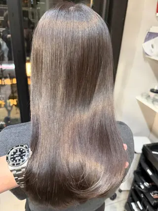 セミロング ✨縮毛/透明感カラー 恵比寿HAYATO✨のヘアスタイル