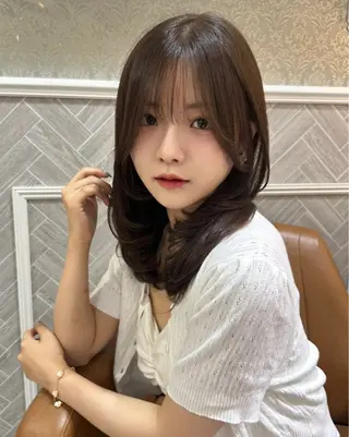 ロング レイヤー/顔周り /ボブ/銀座/サラのヘアスタイル