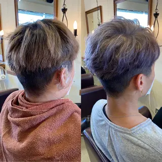 ショート カラー ヘアアレンジ メンズ SALOWIN京都河原町Suite店所属・外国人風レイヤー/ ハイトーンSHUのヘアスタイル