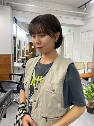 ミディアム カラー レイヤーボブ/ 艶カラー/サナ🌼のヘアスタイル