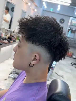 ショート パーマ メンズ 刈部倶楽舞　山下 敦史のヘアスタイル