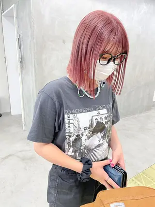 ミディアム カラー パーマ ヘアアレンジ メンズ ハイトーン/レイヤー 🌸さくらのヘアスタイル