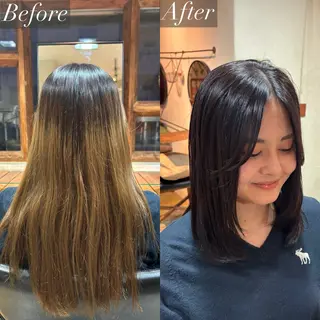 セミロング カラー ⌇🌹透明感カラー 🌹ᴍᴇɢᴜᴍɪ ⌇のヘアスタイル