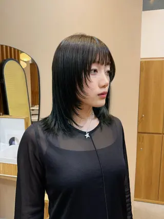 ミディアム カラー ❤️アヤカ Wカラー ボブ レイヤー❤️のヘアスタイル