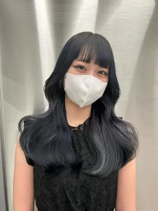 セミロング 韓国ネイル🤍 イワサキ　リコ🍒のネイルデザイン