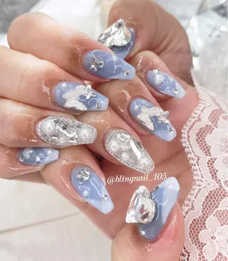 ネイル 23時まで❤︎韓国、 ワンホンネイルのネイルデザイン