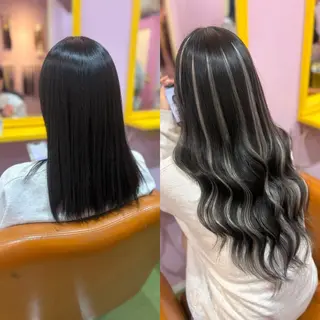 セミロング チビ編み込みエクステ どぅ〜す/YUIのヘアスタイル