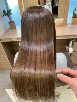 ロング パーマ 美髪矯正/髪質改善 /ヨナミネのヘアスタイル