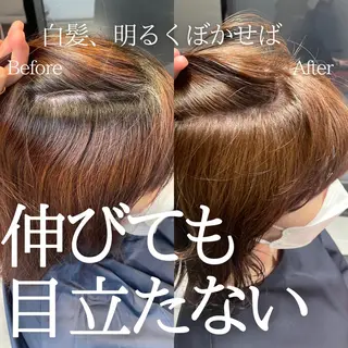 ミディアム カラー DX SHARE SALON所属・matka白髪ぼかし 大人ヘア/KEIKOのヘアスタイル
