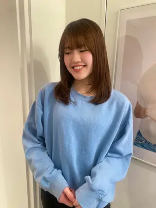 ミディアム riria/ボブ /ブラウンカラー🎀のヘアスタイル