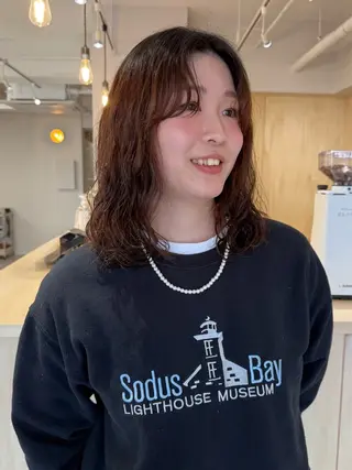 ミディアム パーマ fleurir所属・ボブ/パーマ/ r i oのヘアスタイル