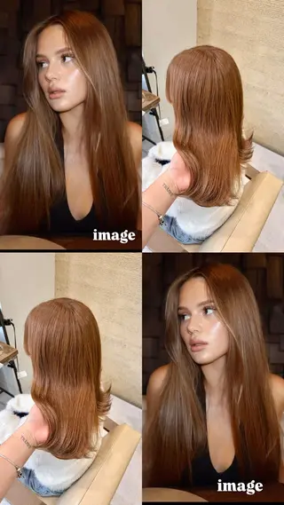 ロング カラー Ouka/Wカラー/ 大人艶カラーのヘアスタイル