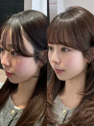 セミロング 映える顔まわり/前髪 特化 💗 ユキマのヘアスタイル