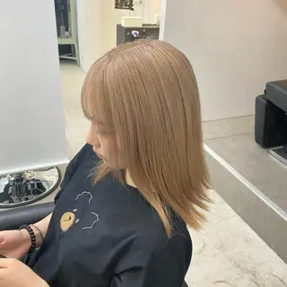 ミディアム カラー sunc所属・梅田l大人韓国ヘア レイヤー×艶カラーのヘアスタイル