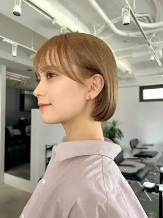 ショート カラー 池袋レイヤーカット/ 顔まわりtaigaのヘアスタイル