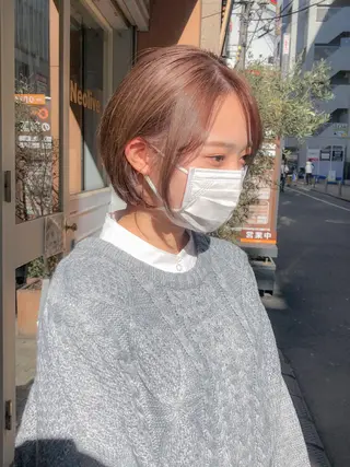 ショート カラー ショートボブ💗 ヤマネシオリのヘアスタイル