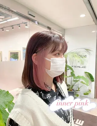 ミディアム カラー ピンクカラー🎀/ ミルクティー🍼花音のヘアスタイル