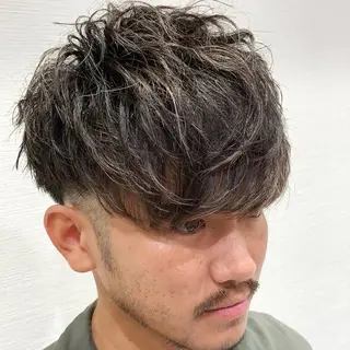 ショート カラー メンズ 【メンズ縮毛矯正】 田中秀斗のヘアスタイル