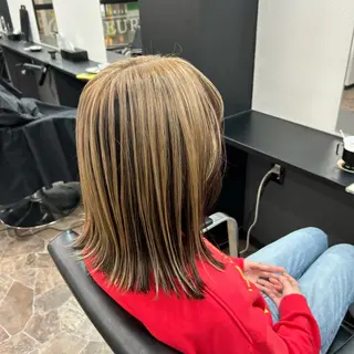 セミロング カラー COEUR🧡 山下　優花のヘアスタイル