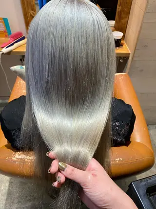 ロング カラー 髪質改善×矯正🫧 韓国ヘアasamiのヘアスタイル