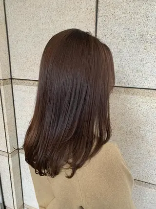 ミディアム カラー まろやかカラー🤎 みなとまほのヘアスタイル