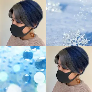 ミディアム カラー 髪質改善 頭身浴/ 中田のヘアスタイル